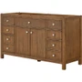Wyndham Collection Rian 60" Single Free Standing Vanity Cabinet Only - Less Vanity Top