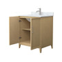 Wyndham Collection Elan 30" Free Standing Single Basin Vanity Set with Cabinet and Marble Vanity Top