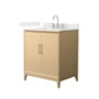 Wyndham Collection Janna 30" Free Standing Single Basin Vanity Set with Cabinet and Quartz Vanity Top