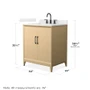 Wyndham Collection Janna 30" Free Standing Single Basin Vanity Set with Cabinet and Quartz Vanity Top