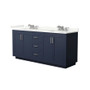 Wyndham Collection Miranda 72" Free Standing Double Basin Vanity Set with Cabinet and Quartz Vanity Top