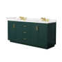 Wyndham Collection Miranda 72" Free Standing Double Basin Vanity Set with Cabinet and Quartz Vanity Top