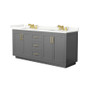 Wyndham Collection Miranda 72" Free Standing Double Basin Vanity Set with Cabinet and Quartz Vanity Top