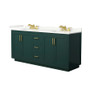 Wyndham Collection Miranda 72" Free Standing Double Basin Vanity Set with Cabinet and Quartz Vanity Top