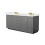 Wyndham Collection Miranda 72" Free Standing Double Basin Vanity Set with Cabinet and Quartz Vanity Top