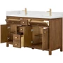 Wyndham Collection Rian 60" Free Standing Double Basin Vanity Set with Cabinet and Quartz Vanity Top