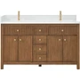 Wyndham Collection Rian 60" Free Standing Double Basin Vanity Set with Cabinet and Quartz Vanity Top