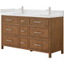 Wyndham Collection Isola 60" Free Standing Double Basin Vanity Set with Cabinet and Quartz Vanity Top