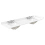 Wyndham Collection Miranda 72" Free Standing Double Basin Vanity Set with Cabinet and Cultured Marble Vanity Top