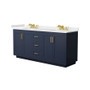 Wyndham Collection Miranda 72" Free Standing Double Basin Vanity Set with Cabinet and Cultured Marble Vanity Top