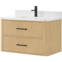 Wyndham Collection Francesca WM 36" Wall Mounted Single Basin Vanity Set with Cabinet and Quartz Vanity Top