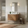 Wyndham Collection Francesca WM 36" Wall Mounted Single Basin Vanity Set with Cabinet and Quartz Vanity Top