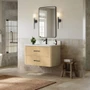 Wyndham Collection Francesca WM 36" Wall Mounted Single Basin Vanity Set with Cabinet and Quartz Vanity Top