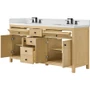 Wyndham Collection Rian 72" Free Standing Double Basin Vanity Set with Cabinet and Quartz Vanity Top