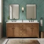 Wyndham Collection Rian 72" Free Standing Double Basin Vanity Set with Cabinet and Quartz Vanity Top