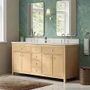 Wyndham Collection Rian 72" Free Standing Double Basin Vanity Set with Cabinet and Quartz Vanity Top