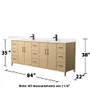 Wyndham Collection Elan 84" Free Standing Double Basin Vanity Set with Cabinet and Cultured Marble Vanity Top