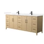 Wyndham Collection Elan 84" Free Standing Double Basin Vanity Set with Cabinet and Cultured Marble Vanity Top