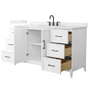 Wyndham Collection Elan 60" Free Standing Single Basin Vanity Set with Cabinet and Quartz Vanity Top
