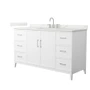 Wyndham Collection Elan 60" Free Standing Single Basin Vanity Set with Cabinet and Quartz Vanity Top