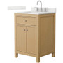 Wyndham Collection Pendry 24" Free Standing Single Basin Vanity Set with Cabinet and Quartz Vanity Top