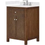 Wyndham Collection Pendry 24" Free Standing Single Basin Vanity Set with Cabinet and Quartz Vanity Top