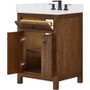 Wyndham Collection Pendry 24" Free Standing Single Basin Vanity Set with Cabinet and Quartz Vanity Top
