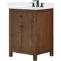 Wyndham Collection Pendry 24" Free Standing Single Basin Vanity Set with Cabinet and Quartz Vanity Top