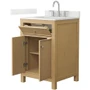Wyndham Collection Pendry 24" Free Standing Single Basin Vanity Set with Cabinet and Quartz Vanity Top