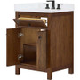 Wyndham Collection Pendry 24" Free Standing Single Basin Vanity Set with Cabinet and Quartz Vanity Top