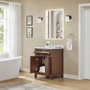 Wyndham Collection Pendry 24" Free Standing Single Basin Vanity Set with Cabinet and Quartz Vanity Top