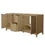 Wyndham Collection Maroni 72" Free Standing Double Basin Vanity Set with Cabinet and Quartz Vanity Top