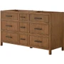 Wyndham Collection Isola 60" Double Free Standing Vanity Cabinet Only - Less Vanity Top