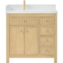 Wyndham Collection Rian 36" Free Standing Single Basin Vanity Set with Cabinet and Quartz Vanity Top