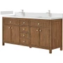 Wyndham Collection Rian 72" Free Standing Double Basin Vanity Set with Cabinet and Quartz Vanity Top