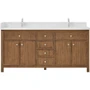 Wyndham Collection Rian 72" Free Standing Double Basin Vanity Set with Cabinet and Quartz Vanity Top