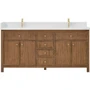Wyndham Collection Rian 72" Free Standing Double Basin Vanity Set with Cabinet and Quartz Vanity Top