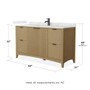 Wyndham Collection Palmilla 60" Free Standing Single Basin Vanity Set with Cabinet and Quartz Vanity Top