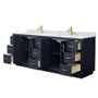 Wyndham Collection Miranda 84" Free Standing Double Basin Vanity Set with Cabinet and Marble Vanity Top