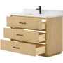 Wyndham Collection Francesca 48" Free Standing Single Basin Vanity Set with Cabinet and Quartz Vanity Top