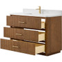 Wyndham Collection Francesca 48" Free Standing Single Basin Vanity Set with Cabinet and Quartz Vanity Top