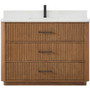 Wyndham Collection Francesca 48" Free Standing Single Basin Vanity Set with Cabinet and Quartz Vanity Top