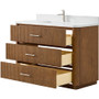 Wyndham Collection Francesca 48" Free Standing Single Basin Vanity Set with Cabinet and Quartz Vanity Top