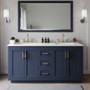 Wyndham Collection Miranda 66" Free Standing Double Basin Vanity Set with Cabinet and Quartz Vanity Top