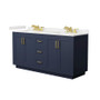 Wyndham Collection Miranda 66" Free Standing Double Basin Vanity Set with Cabinet and Quartz Vanity Top