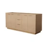 Wyndham Collection Maroni 72" Double Free Standing Vanity Cabinet Only - Less Vanity Top