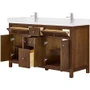 Wyndham Collection Pendry 60" Free Standing Double Basin Vanity Set with Cabinet and Quartz Vanity Top