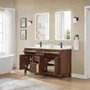 Wyndham Collection Pendry 60" Free Standing Double Basin Vanity Set with Cabinet and Quartz Vanity Top