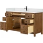 Wyndham Collection Rian 60" Free Standing Single Basin Vanity Set with Cabinet and Quartz Vanity Top