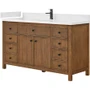 Wyndham Collection Rian 60" Free Standing Single Basin Vanity Set with Cabinet and Quartz Vanity Top